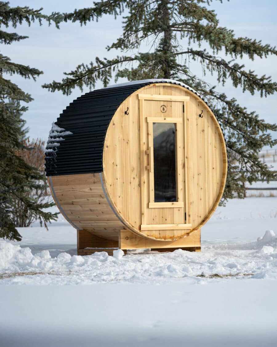 2 Person Cedar Barrel Sauna - 4ft Long
