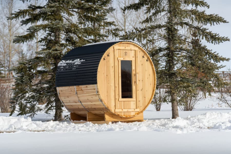 4 Person Cedar Barrel Sauna - 6ft Long