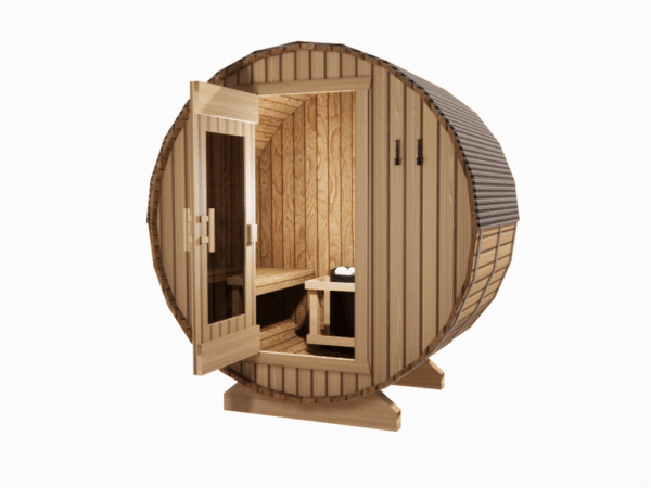 2 Person Cedar Barrel Sauna - 4ft Long - Image 3