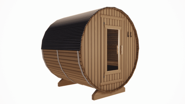 4 Person Cedar Barrel Sauna - 6ft Long - Image 4