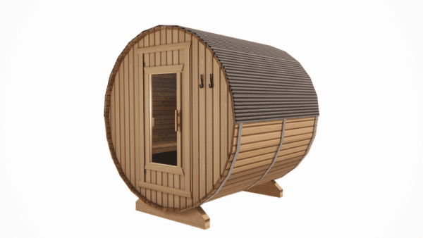 4 Person Cedar Barrel Sauna - 6ft Long - Image 3